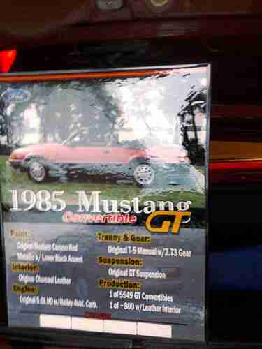 1985 Ford Mustang GT Convertible 2-Door 5.0L Low Miles 44k, US $7,500.00, image 18