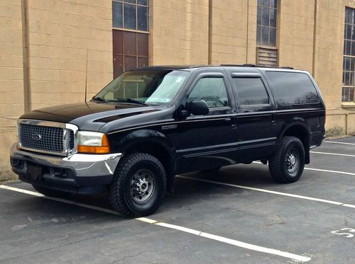 2000 ford excursion 4x4 limited 7.3l turbo diesel no rust-suv black/grey