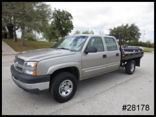 8.1l v8 allison chevy 2500hd crewcab 8' durabed flatbed work truck - we finance!