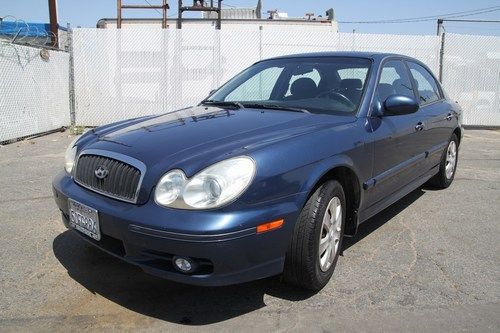 2003 hyundai sonata base sedan low miles 4 cylinder no reserve