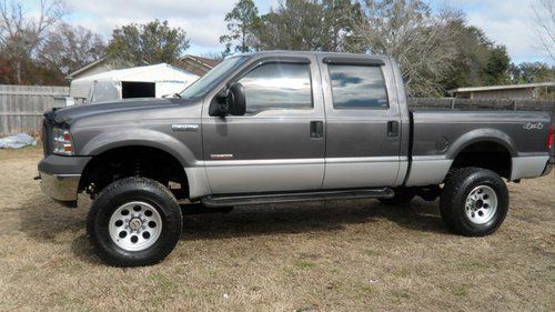 2005 ford f-250 super duty xl crew cab pickup 4-door 6.0l lifted no reserve!!