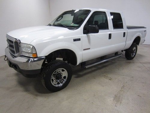 04 ford f250 6.0l turbo diesel auto 4x4 crew cab short bed tonneau xlt 80 pics