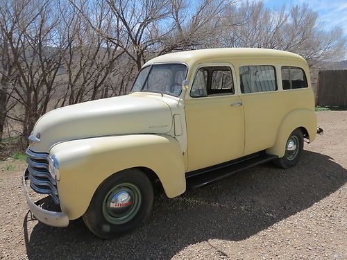 1947 chevy burb clam, straight and decent. just primed.