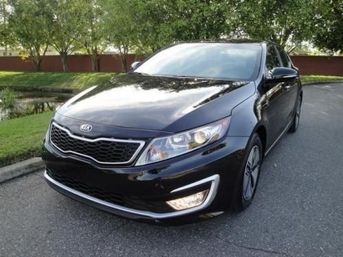 2012 kia optima hybrid ex, black, warranty, financing, autocheck, great look