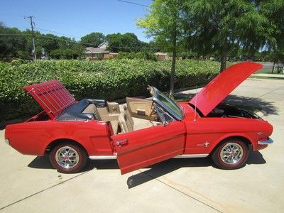 1965 ford mustang convertible 289 v8 manual tranny factory a-code