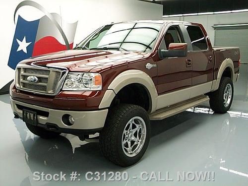 2007 ford f-150 king ranch 4x4 sunroof lifted 20's 52k texas direct auto