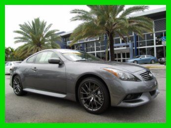 13 gray g-37 ipl 3.7l v6 automatic coupe *red leather sport seats *low miles *fl