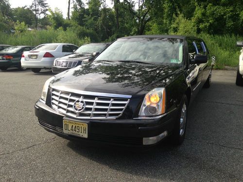 2008 cadillac dts l sedan 4-door 4.6l stretch limousine black
