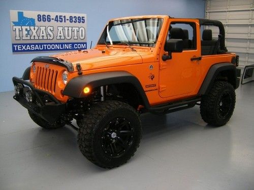 We finance!!!  2012 jeep wrangler sport 4x4 6-speed hard top lifted 17 rims 13k