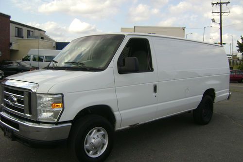 2008 ford e-250 xlt cargo van v8 auto one owner! highway miles no reserve!!