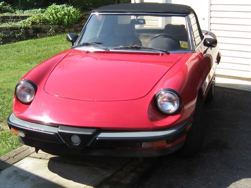 1989 alfa romeo spider graduate convertible 2-door 2.0l