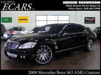 2009 mercedes benz s63 amg custom kit 22" wheels factory warranty 142k msrp nice