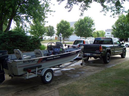 2003 gmc sierra z71 sle 4x4 and 1989 seanymph fishing boat