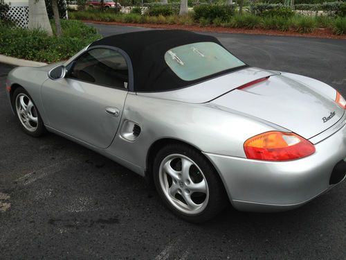 Porsche boxster 1997 silver 40,419 orig low miles , fixer upper, no reserve!!