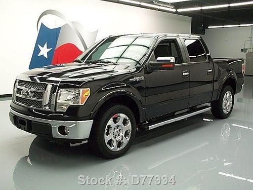 2010 ford f-150 lariat supercrew sunroof blk on blk 36k texas direct auto