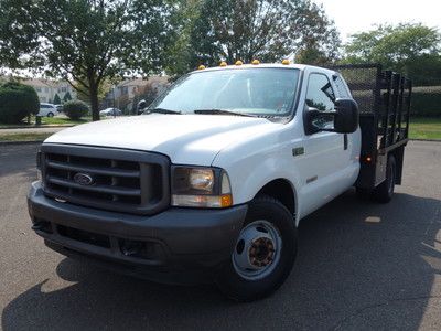 Ford f-350 xl super duty 6.0l diesel 2wd dually work truck flat bed no reserve