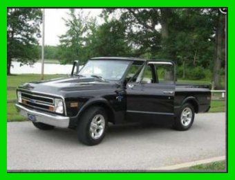 1968 chevy c-10 pickup truck 454 automatic rwd black