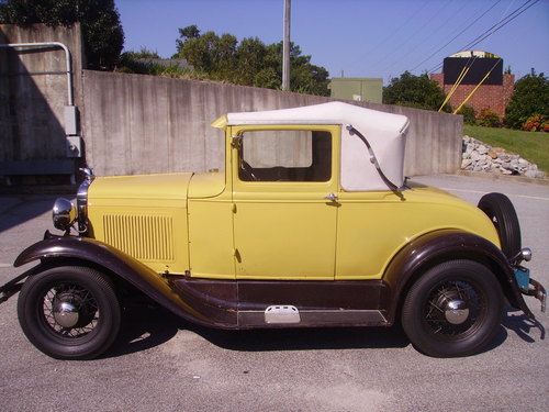 1930 ford model a coupe all original all steel runs great rumble seat  new tires