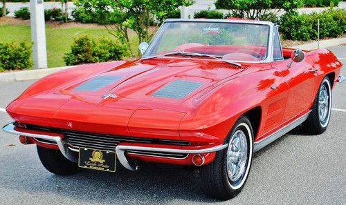 Simply spectacular 63 chevrolet corvette convertible 4 speed a/c rare beautiful