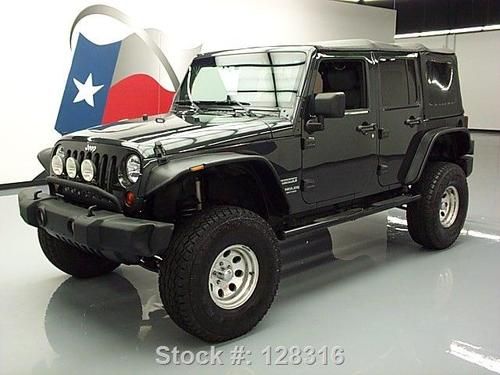 2010 jeep wrangler unltd sport 4dr convertible lift 45k texas direct auto