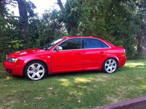 2004  audi s4 (red) base sedan 4-door 4.2l