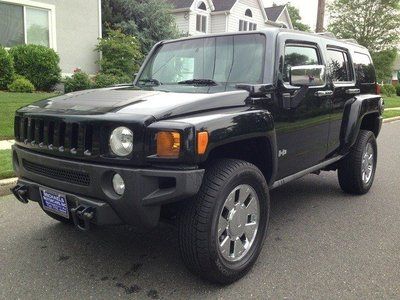 Suv 3.7l cd hummer h3 black navigation chrome wheels mint