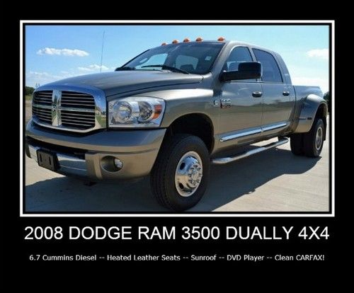 4x4 cummins diesel -- heated leather seats -- dvd -- sunroof -- clean carfax!