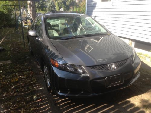 2012 honda civic lx grey 2 door automatic