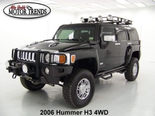 2006 4x4 navigation roof brushguard winch light rack leather htd seats hummer h3