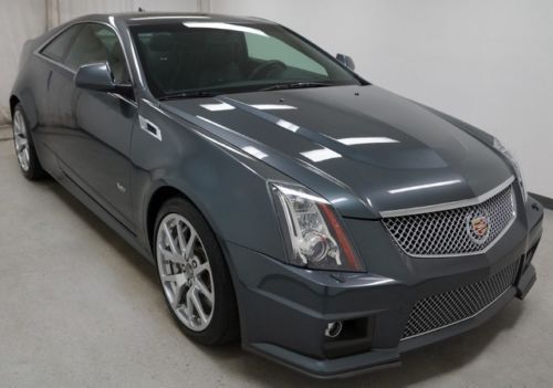Gray cts-v coupe auto super-charged 6.2l ls9 v-8 556hp 1-owner warranty