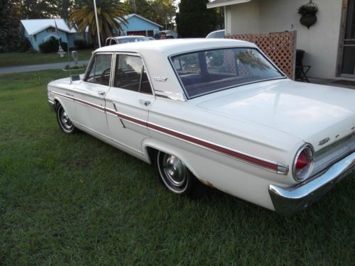 1964 Ford Fairlane 500 4.7L 4 dr White exterior Red interior, US $3,850.00, image 2
