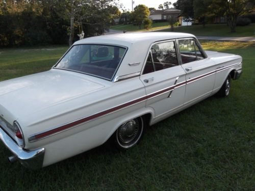 1964 Ford Fairlane 500 4.7L 4 dr White exterior Red interior, US $3,850.00, image 3