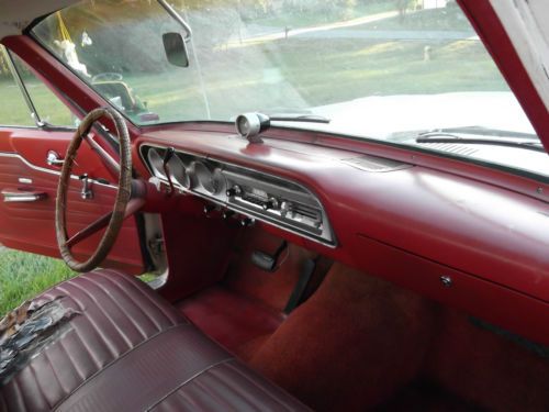 1964 Ford Fairlane 500 4.7L 4 dr White exterior Red interior, US $3,850.00, image 8