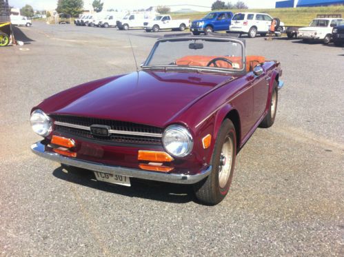 1972 triumph tr6 restoration project not running burgundy tan