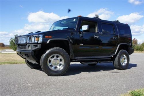 2003 hummer h2~moon roof~heated seats~tow pkg~leather~chrome rims~salvage title