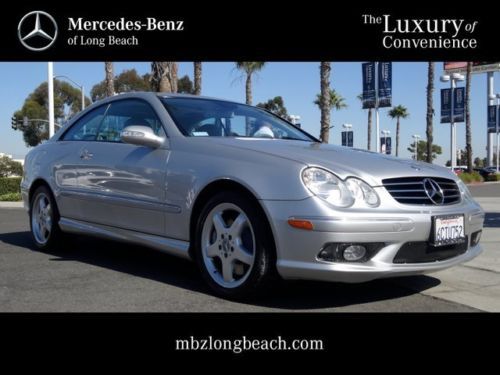 04 clk clk500 silver coupe sport pkg amg wheels super clean low miles carfax ca