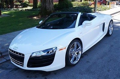 2011 audi r8 v10 spyder,white.blk,serviced,loaded,1ownr