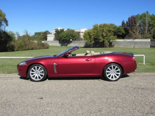 08 xk convertible maroon/tan lthr &amp; top auto 75k 4.2l v8 immac