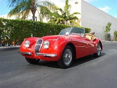 1954 jaguar xk 120 rare classic red frame off resto show car pricereduced $10k !