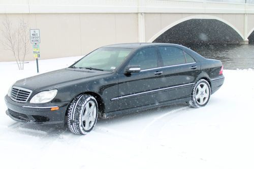 2003 mercedes-benz s430 base sedan 4-door 4.3l amg pkg, black/black. clean car