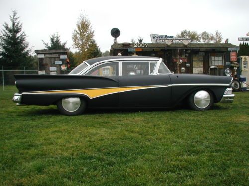 1958 Ford Fairlane 500  Police Interceptor,2dr Hot Rod Black Moon Disc Cruiser,, image 3