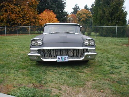 1958 Ford Fairlane 500  Police Interceptor,2dr Hot Rod Black Moon Disc Cruiser,, image 4