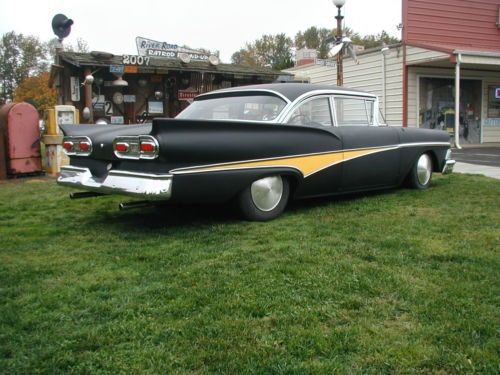 1958 Ford Fairlane 500  Police Interceptor,2dr Hot Rod Black Moon Disc Cruiser,, image 6