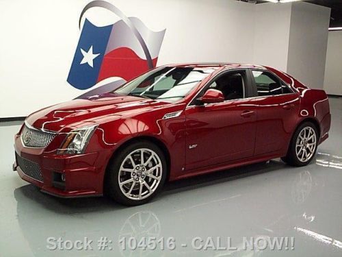 2009 cadillac cts-v sedan 6-speed pano sunroof only 89k texas direct auto