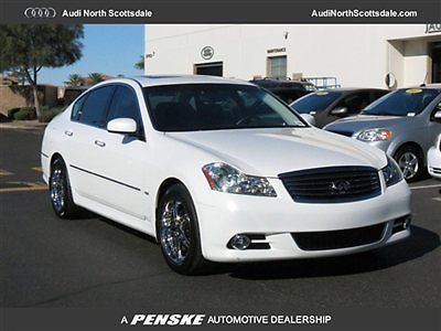 08 infiniti m45 white 60 k miles leather moon roof car fax gps heated seats