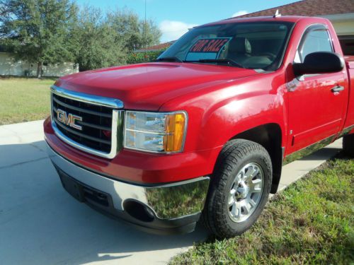 Red 2007 gmc sierra 1500 truck sle 1 v8 41500 miles regular cab tonneau cover
