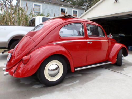 1956 beetle oval window ragtop with semaphores