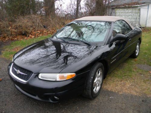 2000 black chrysler sebring jxi convertible