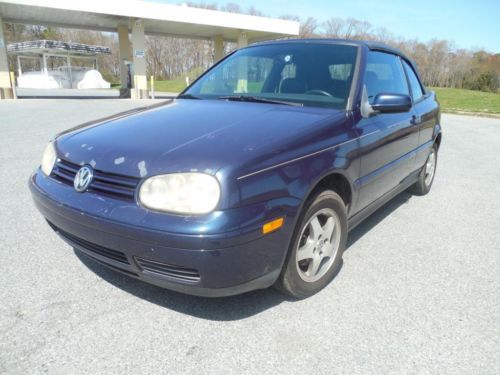 1999 vw cabrio gls convertible fun sporty blue gas saver clean no reserve