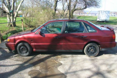 1996 vw passat, diesel, 5 speed, 4 door, red. no reserve